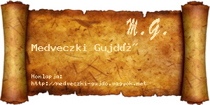 Medveczki Gujdó névjegykártya